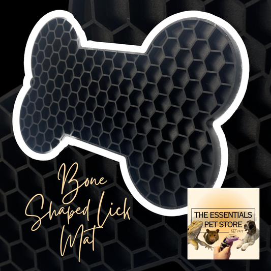 Bone shaped lick mat with suction