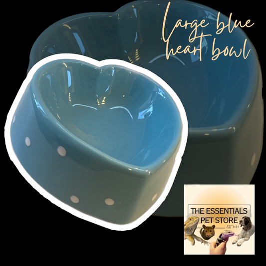 Large blue heart bowl